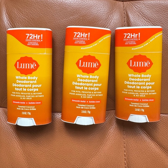 Lume Other - 3 x Toasted Coconut Whole Body Deodorant Lume